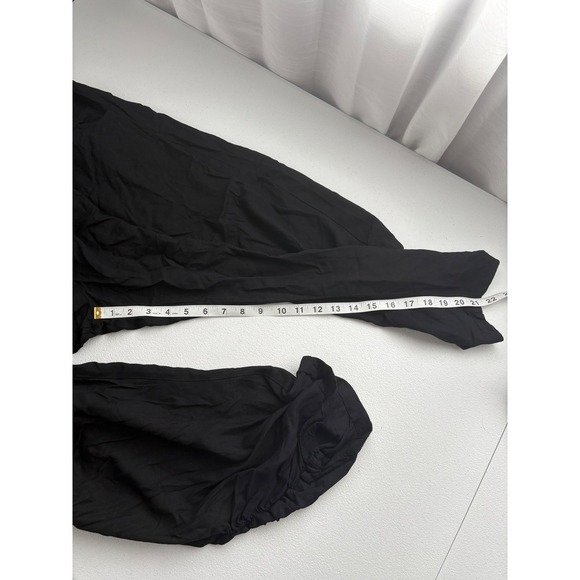 American Eagle Outfitters Smocked Waist Capri Pants XXL Black Casual - Picture 6 of 8